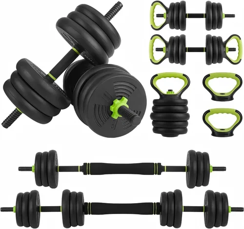 Miniatura 12 de Mancuernas ajustables, juego de pesas libres de 44/66/88 libras con conector, juego de mancuernas de peso 4 en 1 utilizado como kettlebells, barra