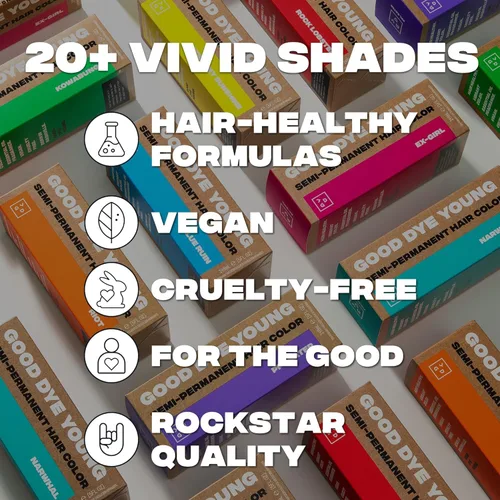 Miniatura 6 de Good Dye Young - Tinte semipermanente para el cabello, vegano y libre de crueldad, color verde, dura hasta 24 lavados, colorante para cabello Hiedra