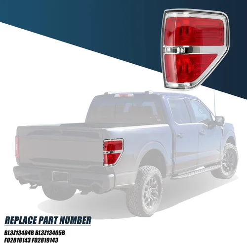 Miniatura 5 de RANSOTO F150 Luz Trasera Derecha Compatible con Ford F-150 2009 2010 2011 2012 2013 2014 Lámpara de Freno Trasera de Pasajero con Acabado en Cromo