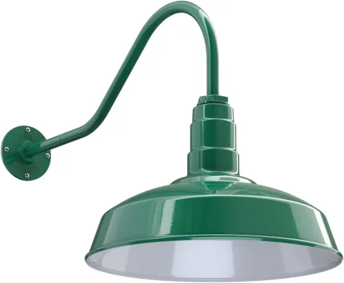 Miniatura 41 de Steel Lighting Co. Gardena - Luz de granero Montaje en pared al aire libre Cúpula de 16 pulgadas Cuello de cisne de 16 pulgadas Luz