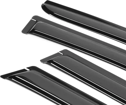 Miniatura 8 de IKON MOTORSPORTS, Visera de ventana compatible con Nissan Murano 2015-2024, estilo delgado, acrílico, negro, sol, lluvia, viento, ventilación