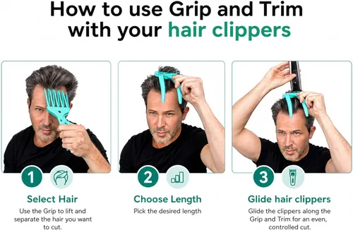 Miniatura 3 de Corta tu propio cabello y el de otros en casa de la manera fácil Herramienta de corte de pelo para todos Úsala con tus cortapelos para cortes