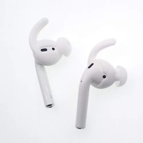 Miniatura 8 de Ganchos para orejas antideslizantes de silicona suave compatibles con Apple Airpods 2 y 1, ligeros, mejora de calidad de sonido para auriculares