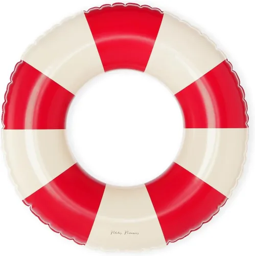 Miniatura 37 de Petites Pommes Flotador de piscina a rayas para niños y niños pequeños, tubo interior duradero, diseño de rayas clásico impreso a mano, dona