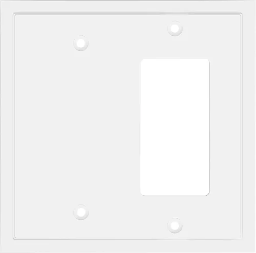 Miniatura 41 de Henne Bery Placa decorativa de pared con borde moderno, tapa de tomacorriente para cubrir enchufe, aleación de zinc maciza duradera