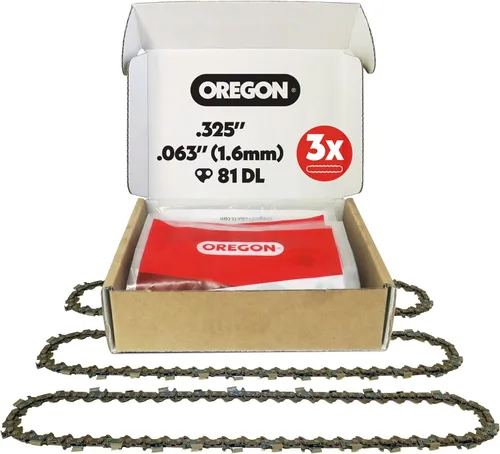 Miniatura 10 de Oregon V81 PowerCut - Cadena de motosierra para barra de 20 pulgadas, 81 eslabones de transmisión, paso de .325 pulgadas, calibre .063 pulgadas