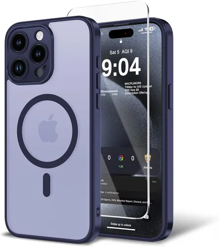 Miniatura 139 de Funda para iPhone 11 con protector de pantalla, compatible con MagSafe, ultra delgada, translúcida, mate, a prueba de golpes, color negro