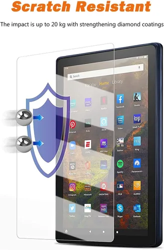 Miniatura 4 de [Paquete de 3] Protector de pantalla para Kindle Fire HD 10 2023/2021/10 Kids Pro/10 Plus (versión 2023/2021), antiarañazos, antihuellas, dureza 9H