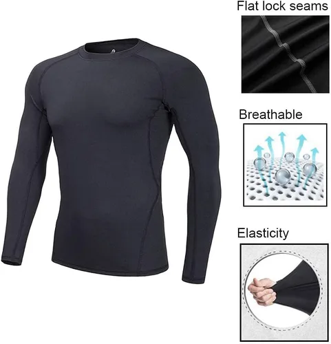 Miniatura 4 de Camiseta y pantalones de compresión de fútbol para niños y jóvenes, camisas atléticas de manga larga, mallas deportivas de fútbol, conjunto de capa