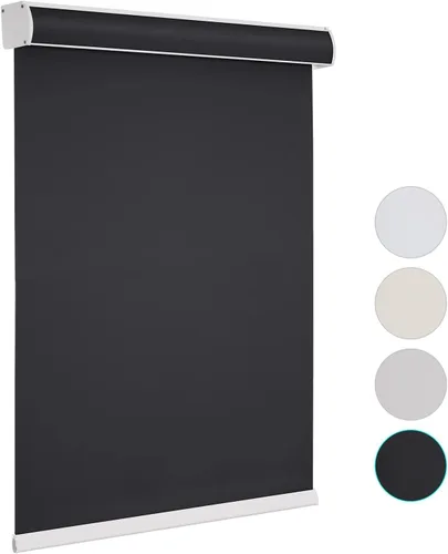 Miniatura 8 de Changshade Persianas enrollables 100% opacas sin cordones para ventanas, persianas de parada libre, tela aislante térmica, protección UV, persianas