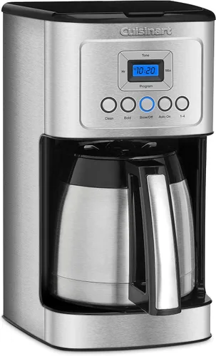 Miniatura 3 de Cuisinart Cafetera, 12 tazas programable de goteo con jarra, acero inoxidable, DCC-3400P1 y CPT-142BK tostadora compacta de plástico de 4 rebanadas