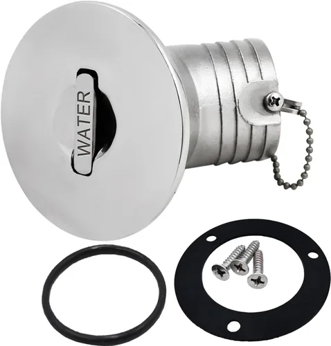 Miniatura 19 de Boat Water/Diesel/Gas/Fuel Deck Fill/Filler 1-1/2 Inch(38mm) with Keyless Cap 316 Stainless Steel Boat Deck Hardware for Boat, Yacht, Caravan