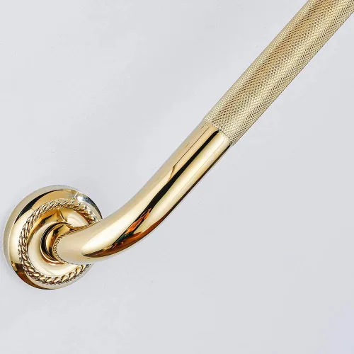 Miniatura 8 de Barra de agarre de ducha texturizada, rieles de soporte de baño de 12 pulgadas, elegante barandilla de mano con reposabrazos de seguridad, acabado