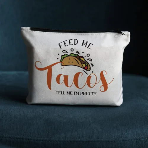 Miniatura 5 de JIUWEIHU Feed Me Tacos Tell Me I'm Pretty - Divertido regalo de comida mexicana para amantes de los tacos, mujeres, niñas, adolescentes y novios