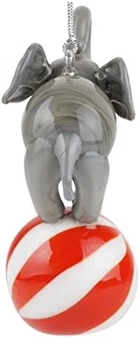 Miniatura 2 de Elefante de Lampwork con adorno o figura de cristal de bola de playa