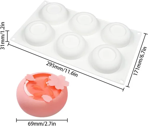 Miniatura 2 de mostsom Molde de silicona para mousse, molde de mousse de forma redonda, molde de silicona para tartas, herramienta para hornear, postre