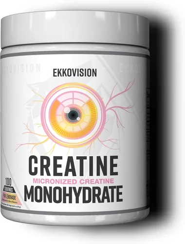 Miniatura 24 de Ekkovision Polvo de Monohidrato de Creatina Micronizado, Cereza Negra, Suplemento Pre Entrenamiento y Post Entrenamiento para Hombres y Mujeres