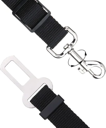 Miniatura 3 de Elisel Elisel - Paquete de 2 cinturones de seguridad de automóvil para mascotas, perros y gatos, longitud ajustable, accesorios para mascotas