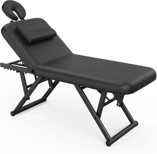 Miniatura 12 de Mesa de masaje ajustable con almohada facial y reposacabezas para mesa de tratamiento, mesa de terapia física, cama facial de spa, altura y respaldo