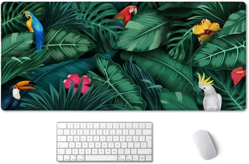 Miniatura 23 de SSOIU ArtSo - Alfombrilla de mouse extendida para juegos XXL, alfombrilla larga para teclado, decoración de escritorio, base de goma antideslizante