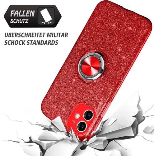 Miniatura 7 de Funda para iPhone 11, funda para iPhone 11, delgada, brillante, suave, TPU a prueba de golpes, anillo protector de protección híbrida para niñas