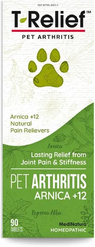 Miniatura 8 de MediNatura T-Relief Pet Alivio para la Artritis Árnica +12 Potentes Medicinas Homeopáticas Naturales Ayudan a Aliviar el Dolor de Cadera