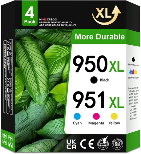 950XL 951XL - Cartuchos de tinta compatibles con cartuchos de tinta HP 950XL y 951XL, paquete combinado de repuesto para impresora Office Jet Pro