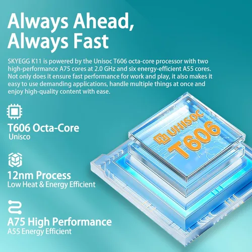 Miniatura 4 de 2025 Tableta Android 15 de 10.1 Pulgadas con Teclado y Ratón, Tabletas de Ocho Núcleos con Expansión de 22GB+128GB+1TB, Batería Grande de 8000mAh