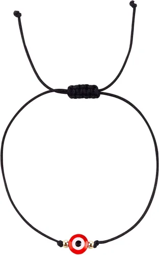 Miniatura 39 de SUMMER LOVE Juego de 4 pulseras contra el mal de ojo, color negro y rojo, protección de la suerte, pulseras ajustables hechas a mano para mujeres