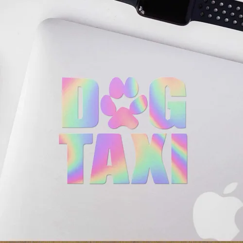 Miniatura 4 de ANDstic532412HO - Calcomanías de taxi de perro con huella de pata (holograma) (juego de 2) calcomanías de vinilo impermeables de alta calidad