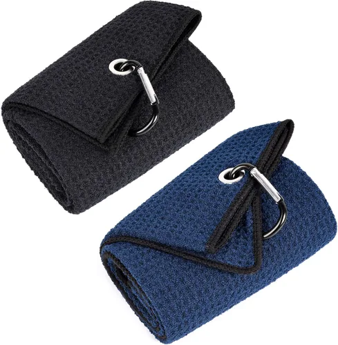 Miniatura 17 de Mile High Life Premium Waffle-Weave Golf Towel 16" X 24" Extra Absorbent & Quick-Dry Ultra-Soft Microfiber Carabiner Clip Multi