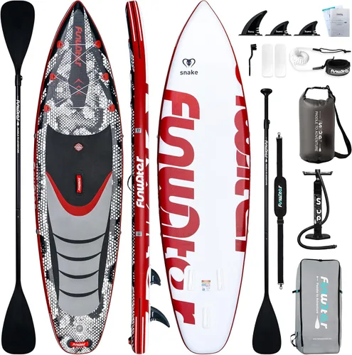 Miniatura 8 de FunWater Tabla de remo inflable de 10 pies 6 pulgadas, 11 pulgadas, 11 pies y 6 pulgadas, para adultos y jóvenes, tablas de remo inflables
