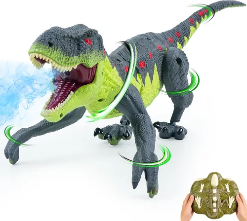 Miniatura 8 de Juguetes de dinosaurio con control remoto para niños de 4 a 7 y de 8 a 12 años - Los mejores regalos de cumpleaños para niños de 4 a 12 años