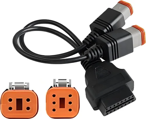 4pin+6pin 2 en 1 conectar para Harley motocicleta Obd2 Cable 16 Pin a 4 Pin 6 Pin OBD adaptador de cable escaneo a muchas motocicletas Motorrad