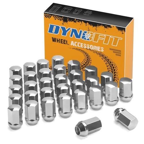 Miniatura 14 de Dynofit Tuercas de llanta OEM de 14 x 2 para F150 2000-2014, tuercas sintonizadoras de acero de fábrica de una sola pieza compatibles con Ford