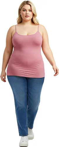 Miniatura 33 de Emmalise Camisola larga casual básica para mujer, con tirantes ajustables, top en capas