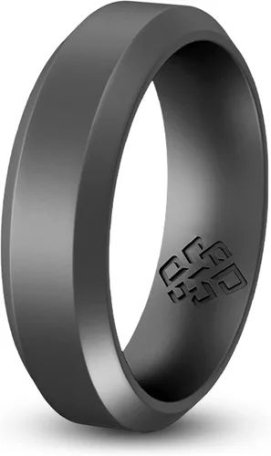 Miniatura 64 de Knot Theory - Anillo de boda de silicón para hombres y mujeres Anillos de goma finos de calidad superior con gran estilo, comodidad; son ideales
