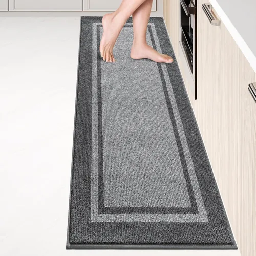 Miniatura 13 de anllugs Alfombras de cocina de 24 x 36 pulgadas, antideslizantes, lavables a máquina, tapetes absorbentes y cómodos para cocina, fregadero, Beige