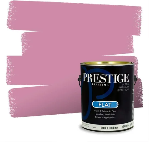 Miniatura 17 de Prestige Paints Pintura exterior e imprimación en uno, 1 galón, plano, coincidencia comparable de Valspar* Amber Rose*