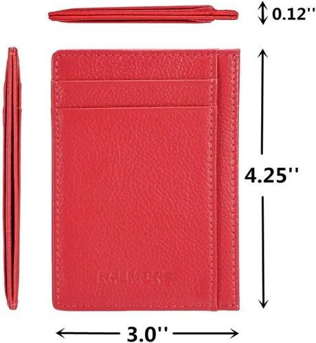 Miniatura 4 de KALMORE Women's Credit Card Holder Leather Slim Minimalist Wallet