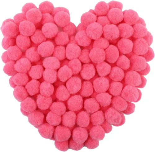 Miniatura 20 de Morfen 150 pompones para manualidades, color marrón claro, bolas de pompón mullido de 1 pulgada para manualidades, proyectos de manualidades
