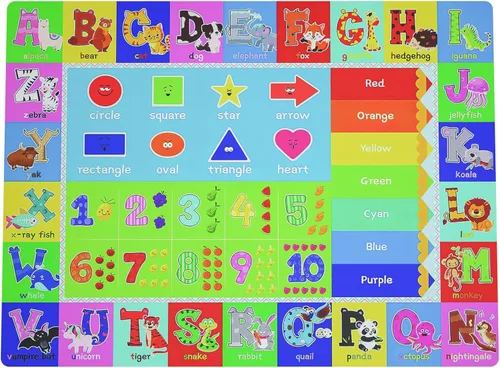 Miniatura 8 de Baby Play Mat for Floor, Non-Slip Playmat for Toddlers & Infants, Extra Thick Large Padded Educational ABC Kids Rug for Crawling & Playing Super