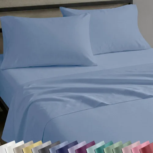 Miniatura 21 de California Design Den Sábanas de Algodón 100% Natural Tamaño Full Juego de Cama con Bolsillos Profundos - Tejido Satinado Suave, Sábanas Duraderas