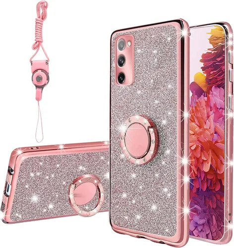 Miniatura 20 de Funda protectora para Note 10 Plus, Galaxy para mujer, con purpurina, cristal, mariposa, corazón, floral, delgada, de TPU para niñas, con soporte