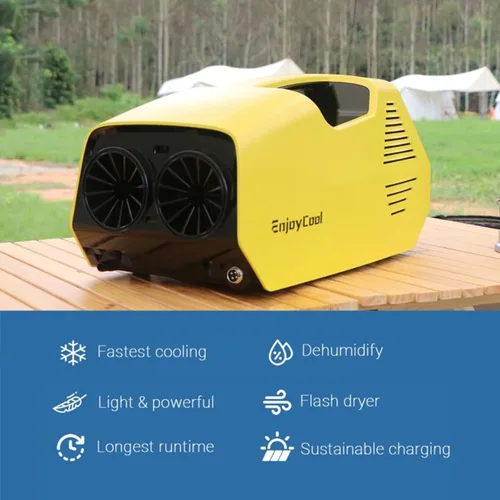 Miniatura 5 de aire acondicionado portátil 2380BTU's de enfriamiento rápido 240Wh batería adicional con tiempos de funcionamiento extendidos y personalizados