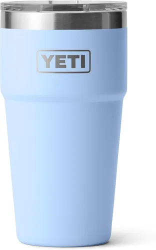 Miniatura 40 de YETI Rambler - Vaso apilable de 20 onzas, acero inoxidable, aislado al vacío con tapa MagSlider Verde mar