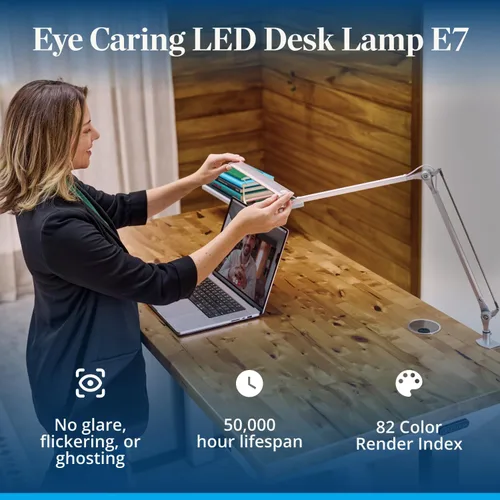 Miniatura 7 de UPLIFT DESK Lámpara de escritorio LED E7, 3 modos de color ajustables, luz de escritorio de oficina en casa regulable para escritorio de pie