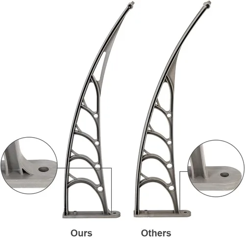 Miniatura 3 de Flandre Toldo para puerta de patio, cubierta de policarbonato para puerta delantera, toldo para patio al aire libre, protección UV, lluvia y nieve