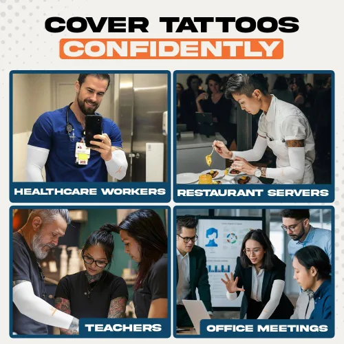 Miniatura 121 de ARMORAY - Mangas de brazo para hombres o mujeres; para cubrir tatuajes; de enfriamiento, para practicar deportes, básquetbol, golf, fútbol