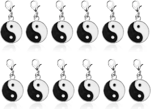 Miniatura 10 de Mandala Crafts Dijes de clip con cierre de langosta para pulsera, collar, joyería de bricolaje; 12 piezas surtidas